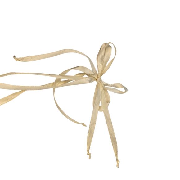 Ballet Slippers Toe Shoes Ornament Or Decor Gold Fabric Embellished & Ribbon 4.5 - Picture 11 of 14